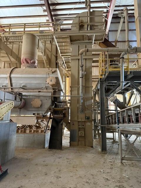 Used Carrier, 100 ton per hour fluid bed dryer