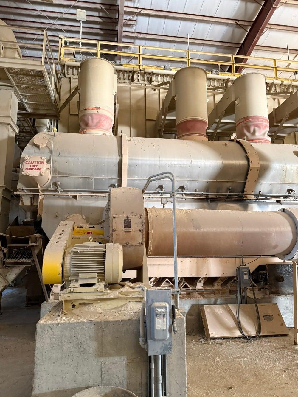 Used Carrier, 150 ton per hour fluid bed dryer