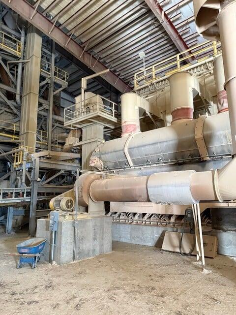 Used Carrier, 150 ton per hour fluid bed dryer