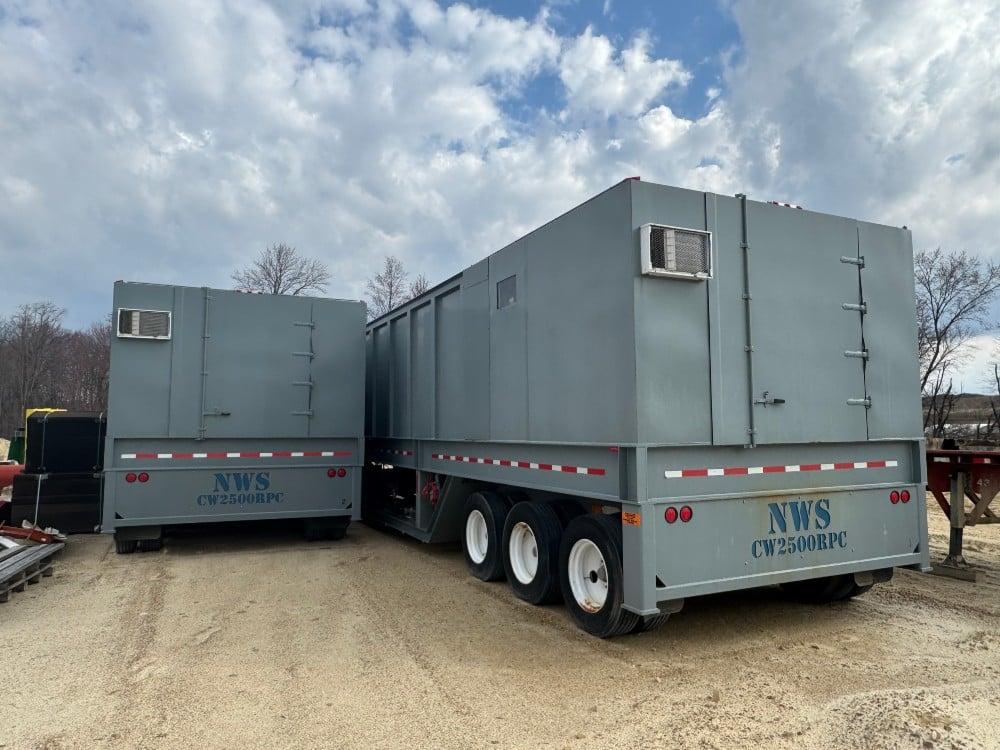 Used Clearwater Industries #2500, rectangular portable clarifiers