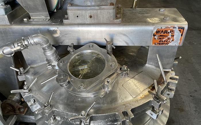 Used 250 LITER J.C. PARDO TRIPLE MOTION VACUUM KETTLE - 316 S/S - 20 PSI/FV/100 PSI JACKET