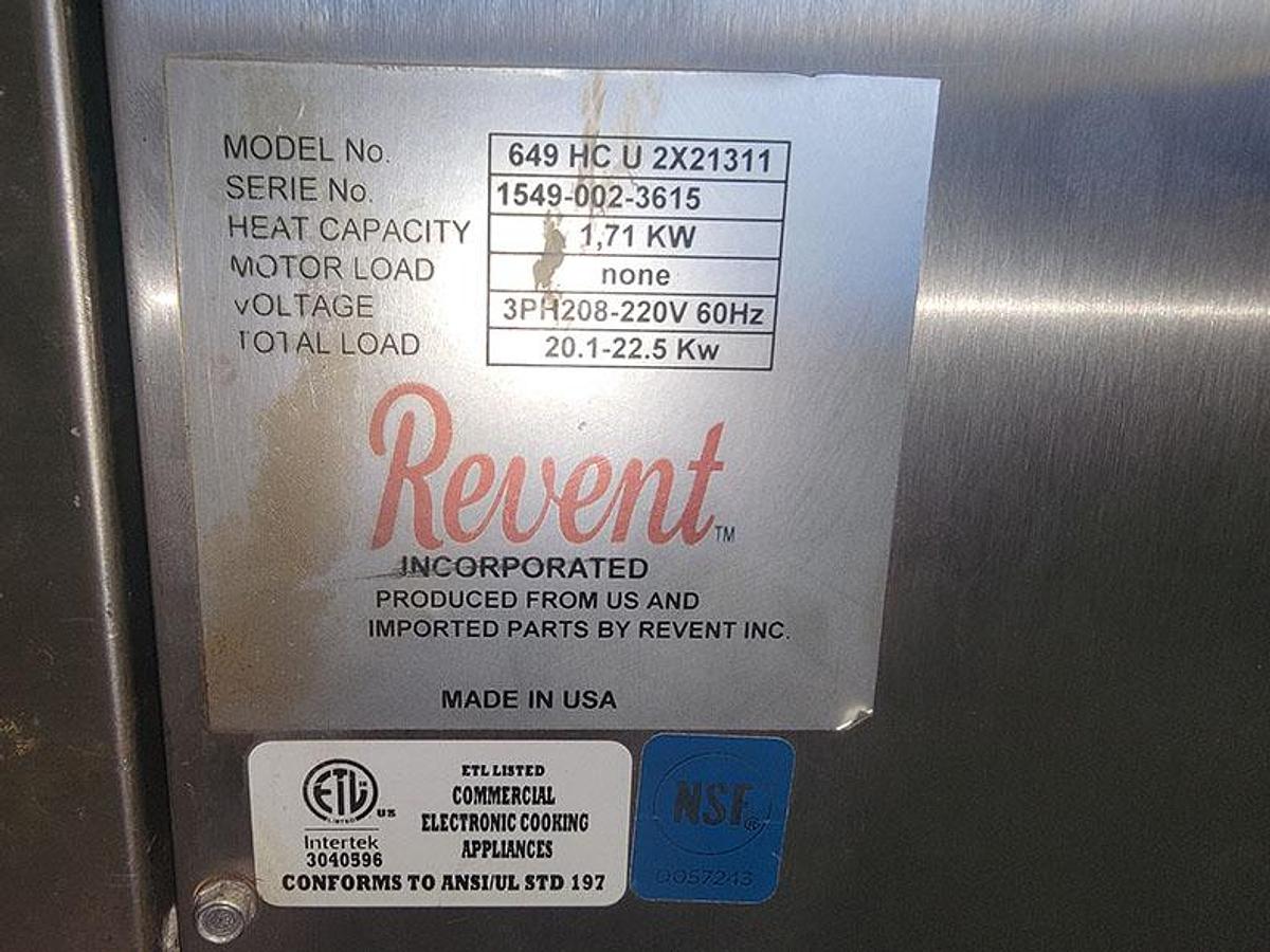 Refurbished Revent 649 Double Deck Oven