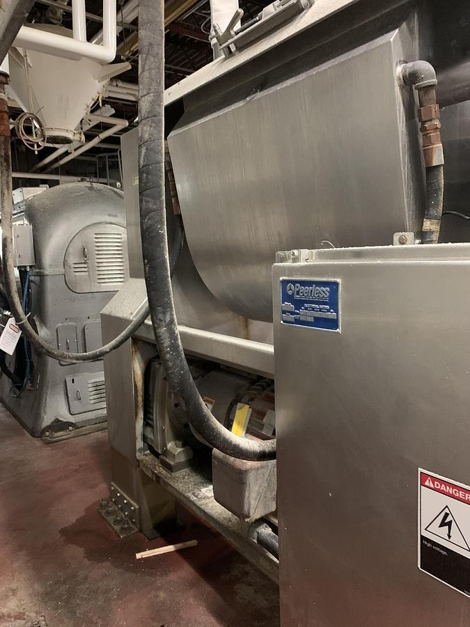 Refurbished Peerless HS13 HD Horizontal Roller Bar Mixer and Scaling Hopper