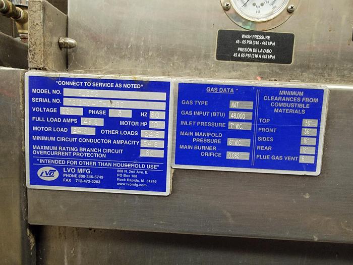 Refurbished LVO FL-25G Pan Washer