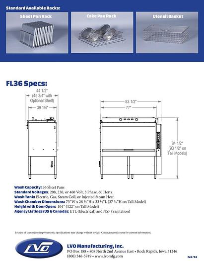 MODEL FL36 FRONT LOAD WASHER