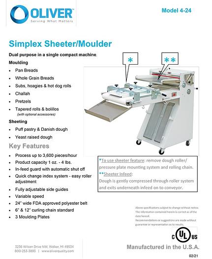 SIMPLEX SHEETER-MOULDER 4-24