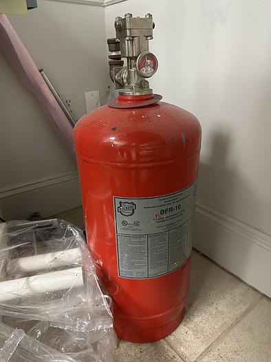 Used Stainless Steel Wall Mount Hood w/ Single Baffle and Fire Suppression System