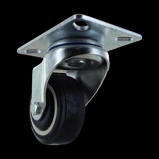 HBS51002; 3"x1-1/4" Medium Duty Swivel Caster w/ 3" x 4" Top Plate