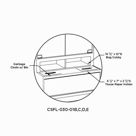 Cayuga Pastry Case W Ledge - 47" D