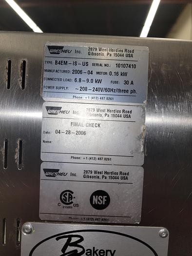 Used Wiesheu  Combination Deck and Convection Oven