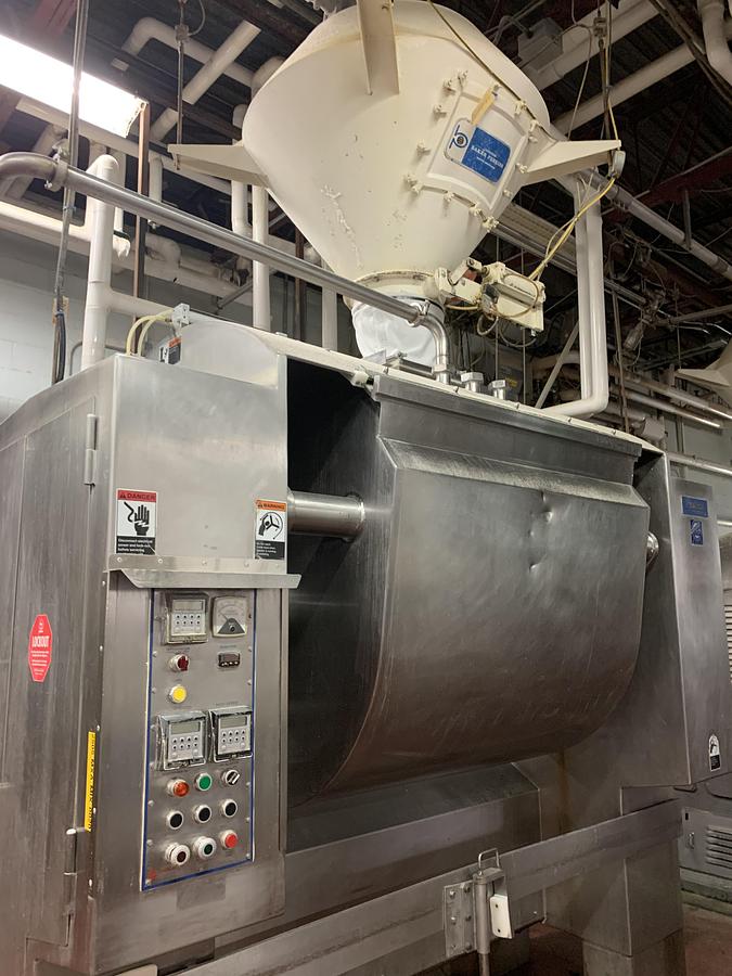 Refurbished Peerless HS13 HD Horizontal Roller Bar Mixer and Scaling Hopper