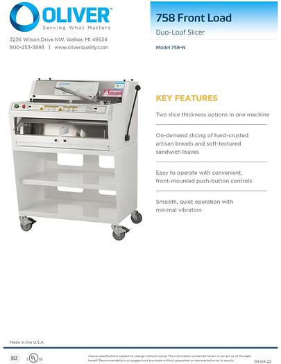 Oliver Front Load Duo Slicer