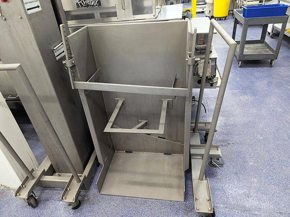 Used Rheon V4 Divider M#VX 122 w/ Stretcher, Slitter, Panner and Dough Lift