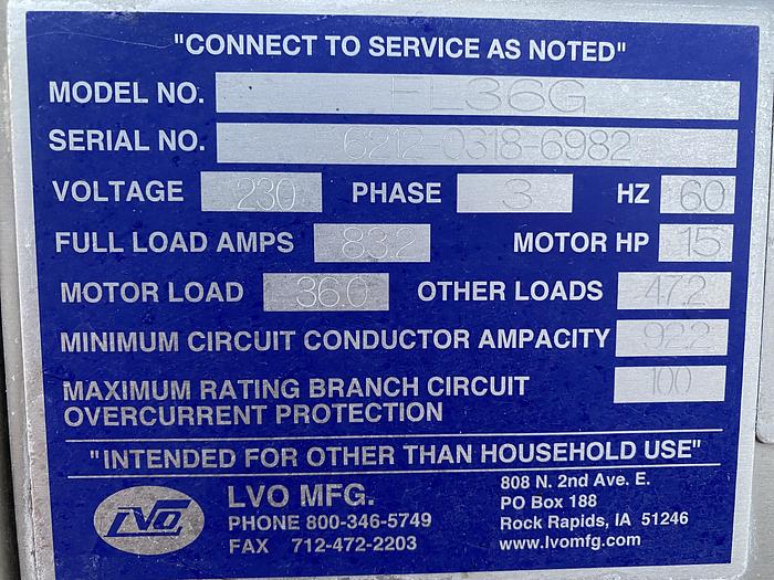 Refurbished LVO FL-36G Pan Washer