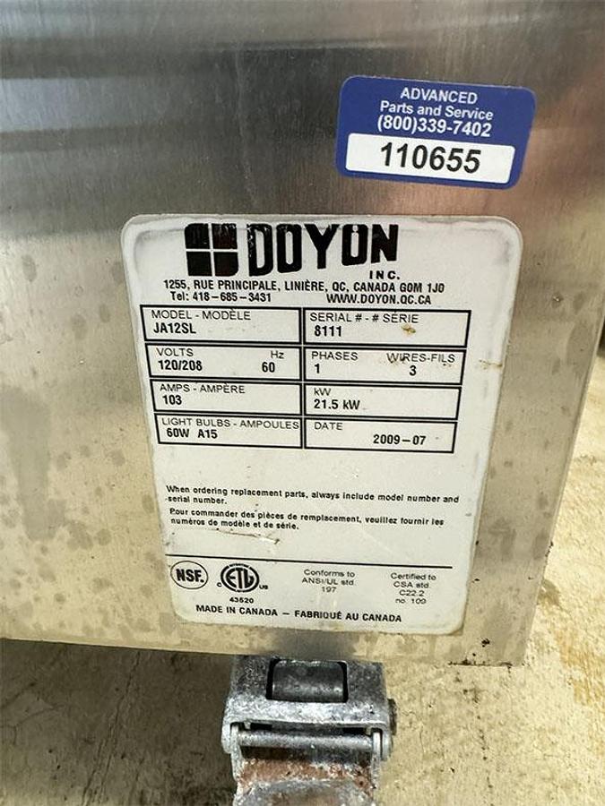 Used Doyon Jet Air Double Stack Convection Oven