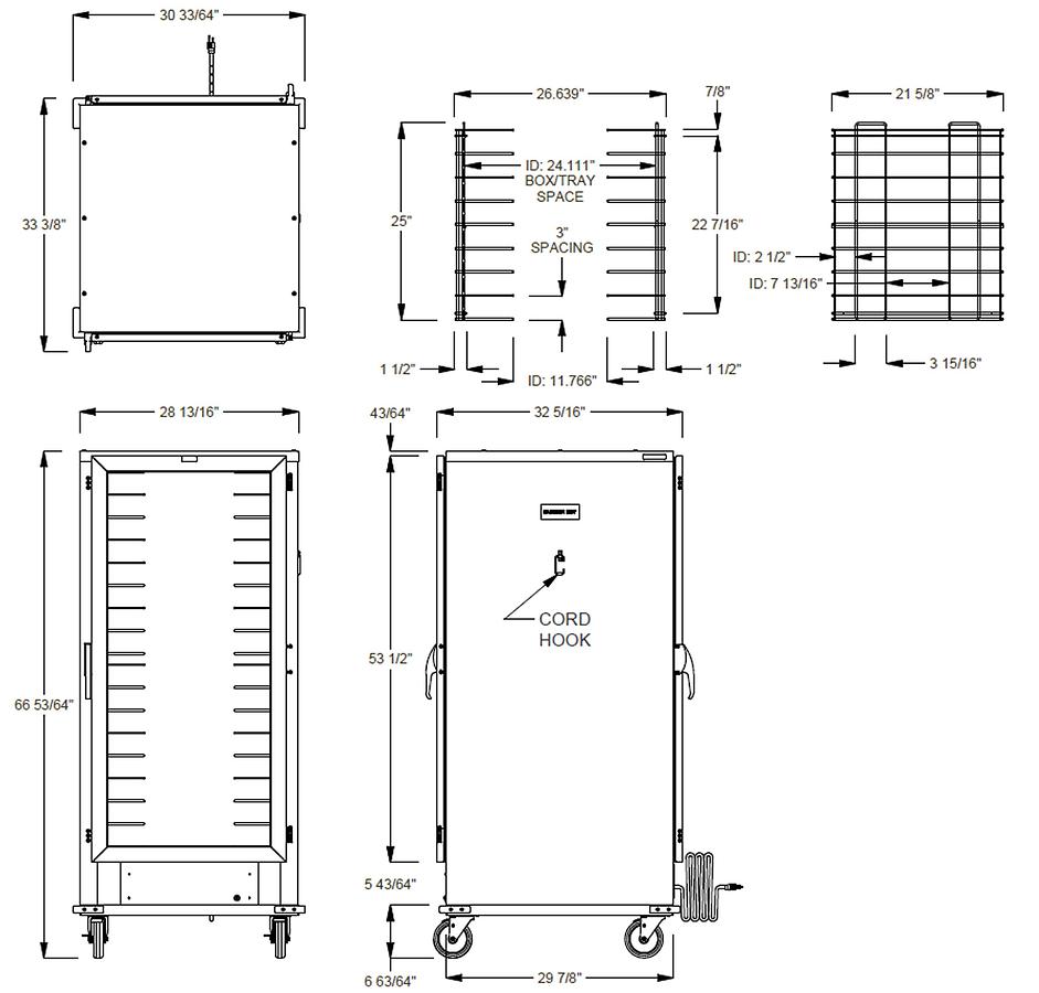 Insulated Pass Thru Heater Proofer