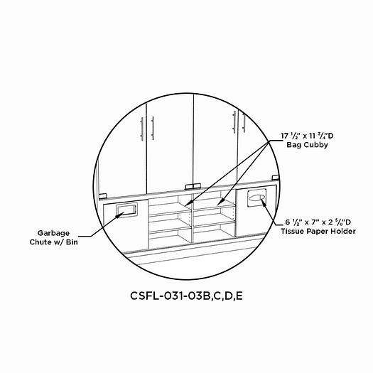 Cayuga Pastry Case W Ledge - 37" D