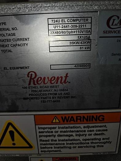 Refurbished Revent 724E Double Rack Oven