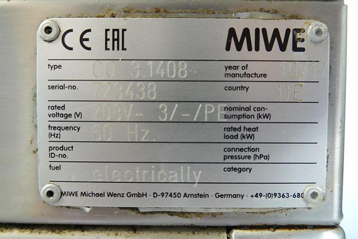 Used Miwe Condo Deck Oven