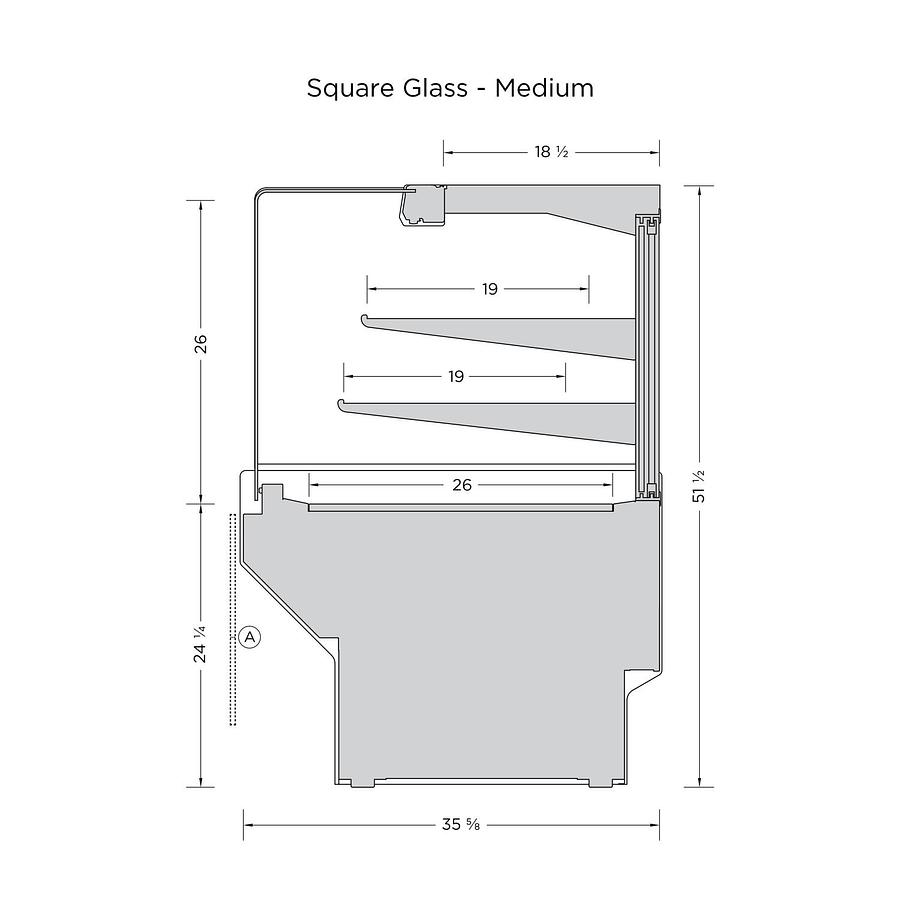 Cayuga Double Curved High Capacity Full Service Display Case