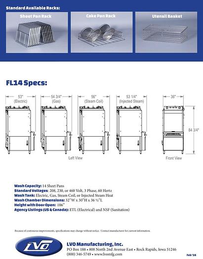 MODEL FL14 FRONT LOAD WASHER