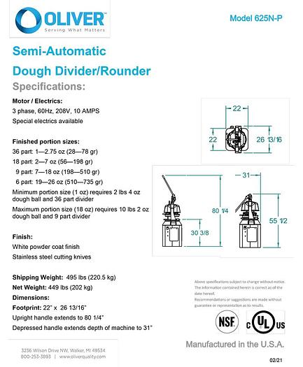 SEMI AUTO DIVIDER ROUNDER