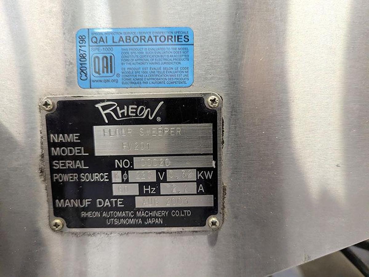 Used Rheon V4 Divider M#VX 122 w/ Stretcher, Slitter, Panner and Dough Lift