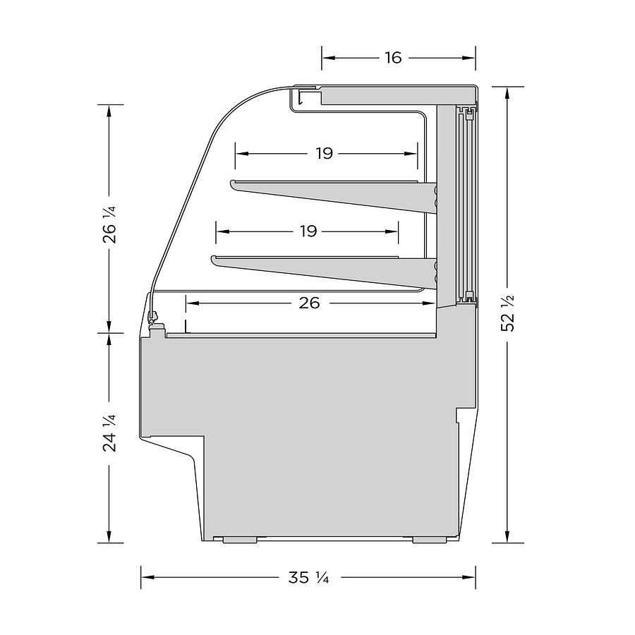 Cayuga Double Curved High Capacity Full Service Display Case