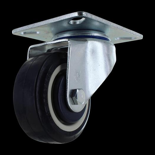 HBS51002; 3"x1-1/4" Medium Duty Swivel Caster w/ 3" x 4" Top Plate
