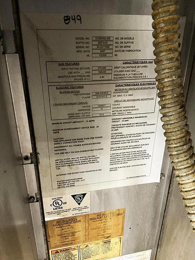 Refurbished 2015 & 2016 Baxter OV500EE-2G