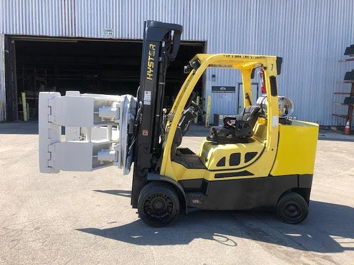 Used 12,000 POUND HYSTER MODEL S120FTPRS ROLL CLAMP FORKLIFT MFG. 2016