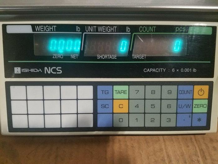 Used Ishida Counting Scale Model NCS Capacity: 6 x 0.001 Lb
