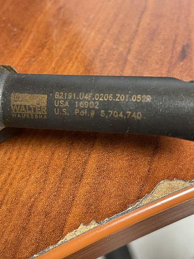 Used USED-WALTER B2191.U4F.0206.Z01.052R INDEXABLE DRILL .800", SHANK 1", OAL 7"
