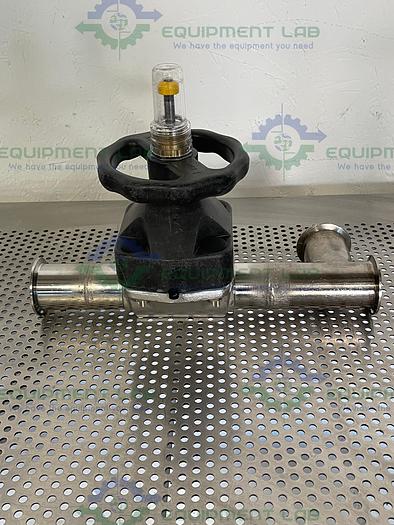 Used ITT Pure-Flo  2-316L-RA20MAX-CWP150 3 Way Diaphragm Valve w/ 2" Sanitary Fitting