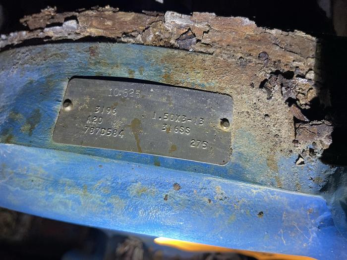 Used GOULDS MODEL 3175 1.5X3-13 316 S/S 15 HP CENTRIFUGAL PUMP