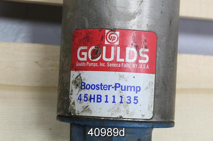 Used Goulds 45HB11135 Multi Stage Booster Pump #40989