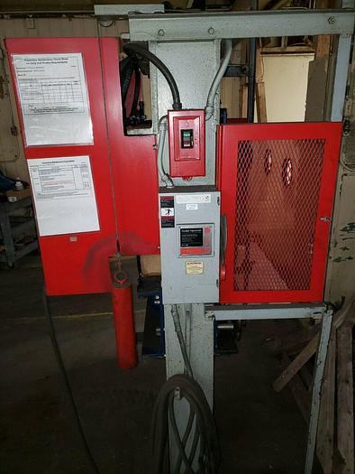 Used 75 Ton, Used Dake Sliding Ram Electric/Hydraulic H-Frame Press. With guards.