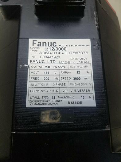 Used FANUC A06B-0143-B075-7076 AC SERVO UPS RED
