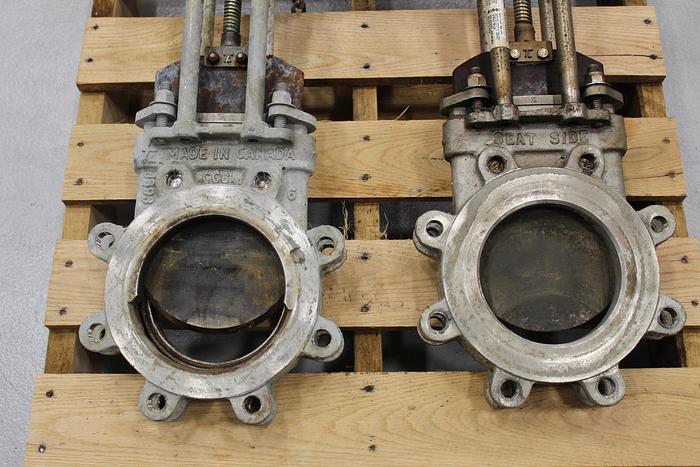 Used True Line 6" Hand Operated Knife Gate Valve #44013