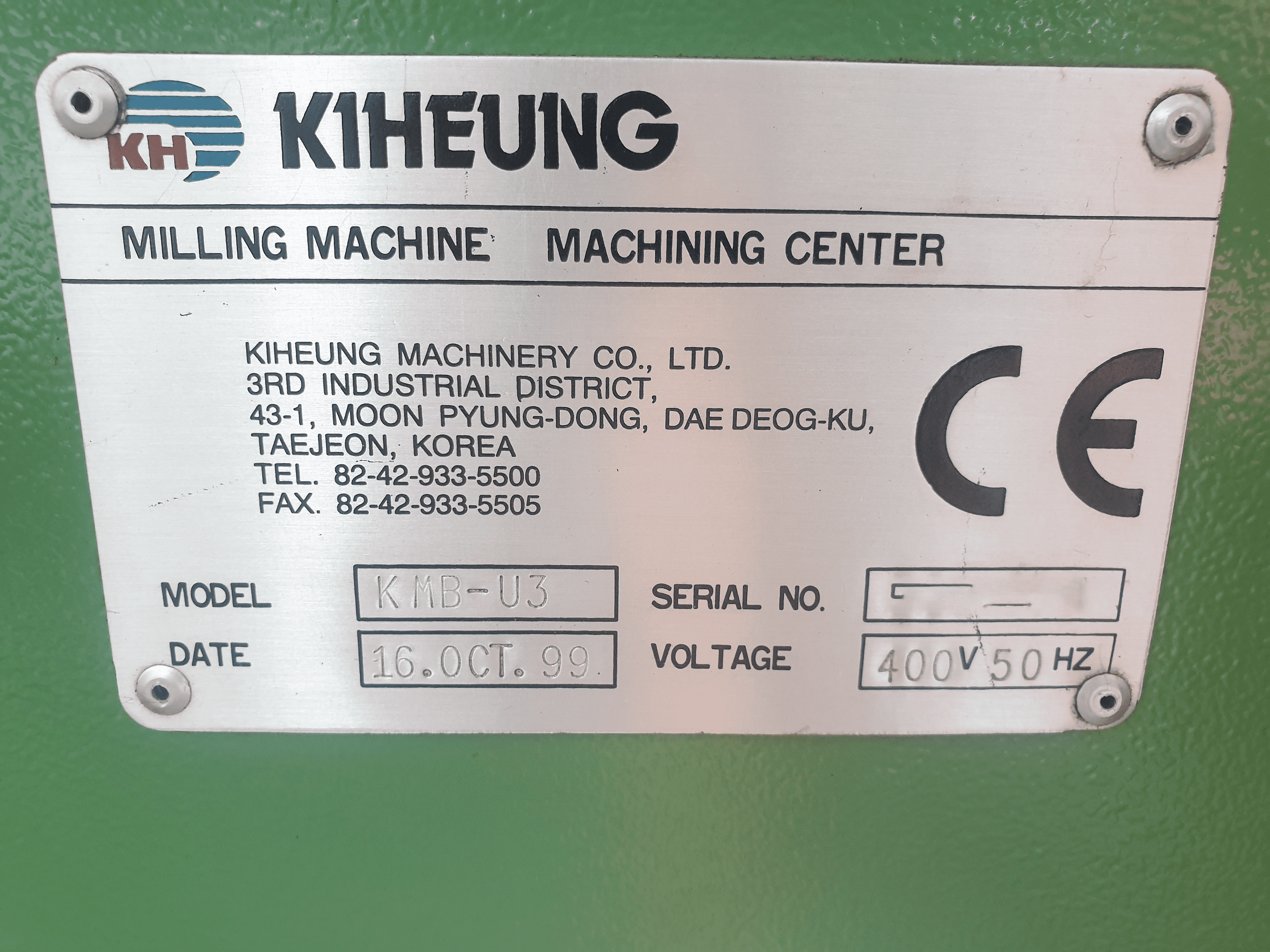 Used Kiheung KMB-U3 - Milling Machine - 1999