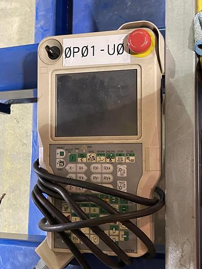 Used NACHI EZ03 INVERTED 4 AXIS SCARA ROBOT MOUNTED IN FABRICATED STAND WITH CONTROLLER