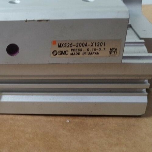 Used SMC MXS25-200A-X1301 SLIDE TABLE W/ (X2) SMC D-F9P SENSORS ((IN9S1B2)
