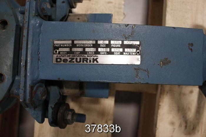 Used Dezurik 4" Hand Operated Knife Gate Valve #37833