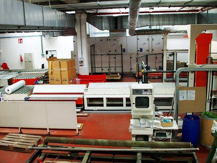 Used 2004 Nonwoven - Hot melt application complete line (unwinder, Hot melt coater, surface inspection, rewinder, packaging)