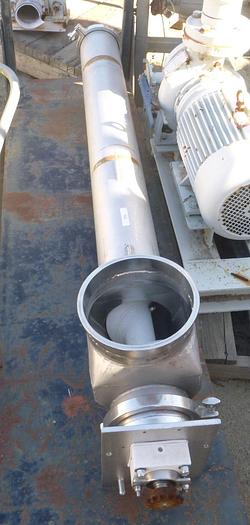 Used Conveyor, Screw, 6" x 5', S/st, Less Drive #S739066