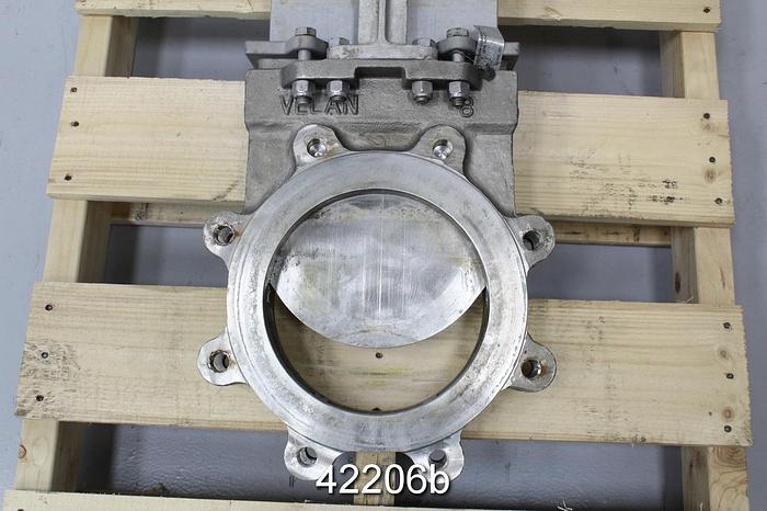 Used Velan 8" Hand Operated Knife Gate Valve #42206