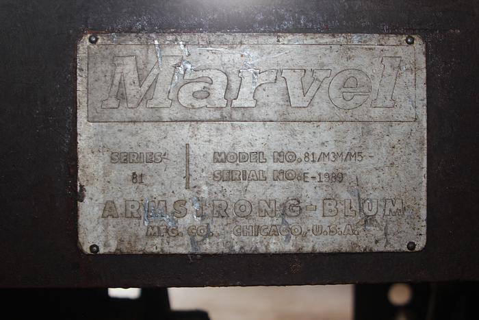 Used 1978 Marvel 81 Vertical Band Saw | 18" x 25"