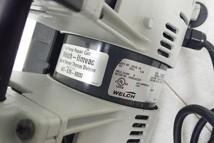 Used Welch Model 2581B-50 Piston Vacuum Pump, 115V 60Hz 4.0A 155752109805