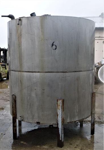 Used Tank, 1,250 Gallon, S/st, FT/FB, 6' X 6', #S744092