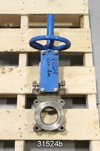 Unused Orbinox 3" Hand Operated Knife Gate Valve #31524